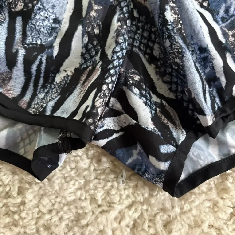 Calvin Klein Abstract Animal Print Athletic Shorts Blue Black Small - Picture 5 of 10